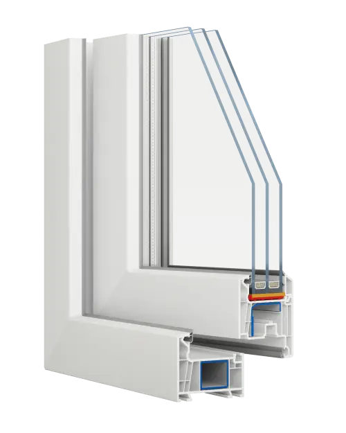 Puerta balconera PVC EKIPAZH ULTRA 72